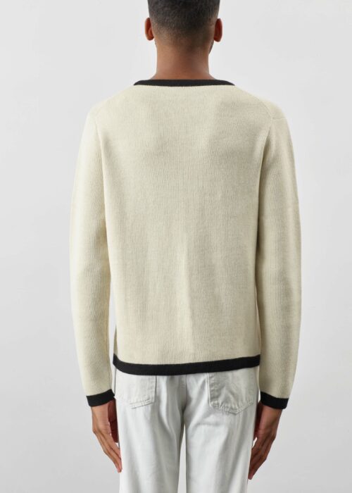 Product thumbnail image for »Van Doesburg« Sweater Baby Alpaca | Ecru Black