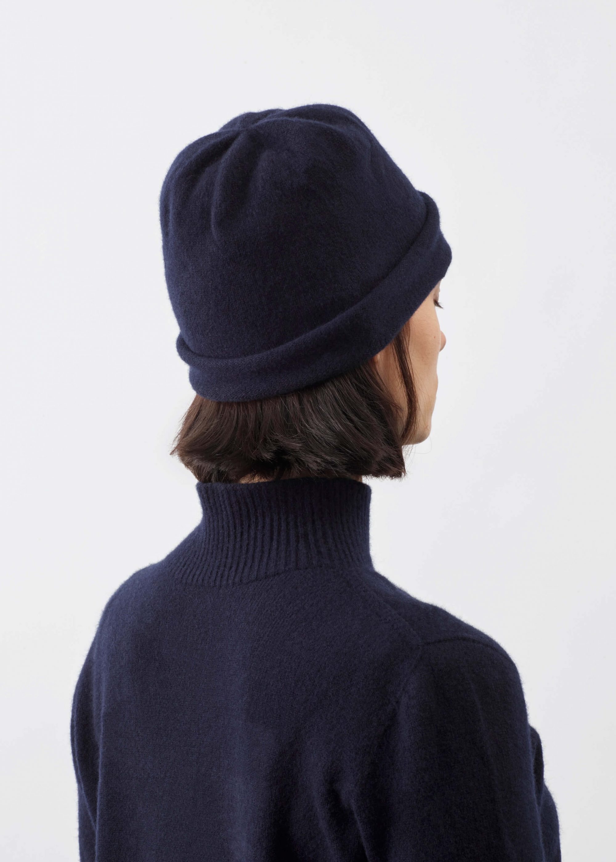 Product image for »Cosmos« Navy Beanie Felted Cashmere Merino