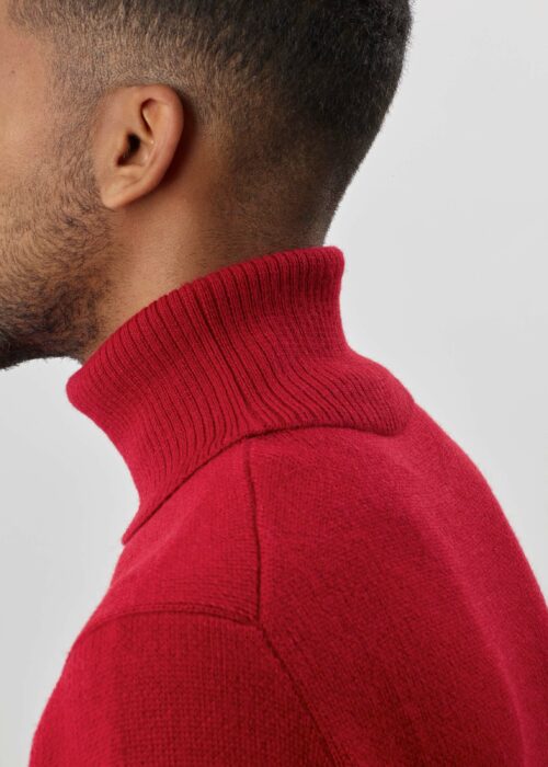 »Sagan« Turtleneck Sweater Baby Alpaka | Red