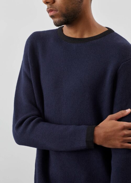 »Bauhaus« Sweater Baby Alpaca | Navy Black