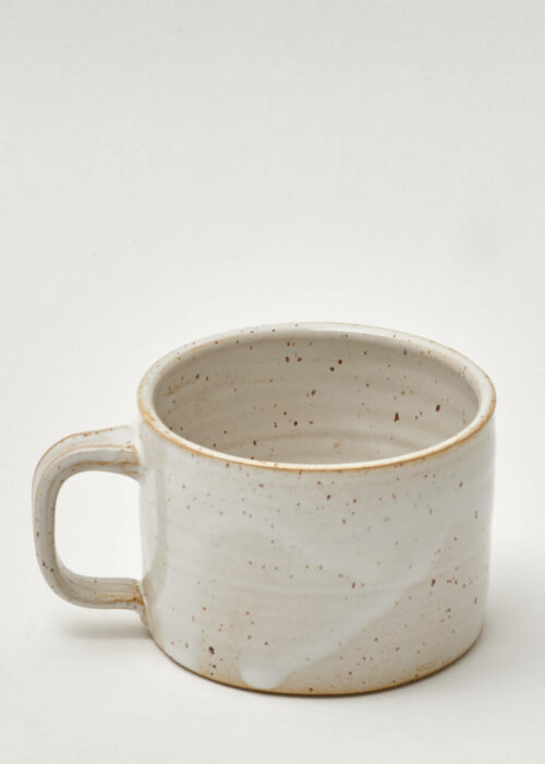 Product thumbnail image for »Friedländer« Cup White Speckled | Genuine Stoneware
