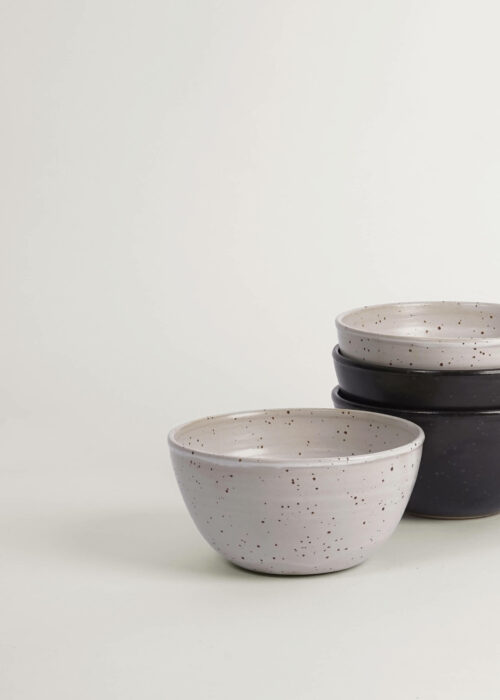 Product thumbnail image for »Balzar« High Bowl White Speckled | Genuine Stoneware