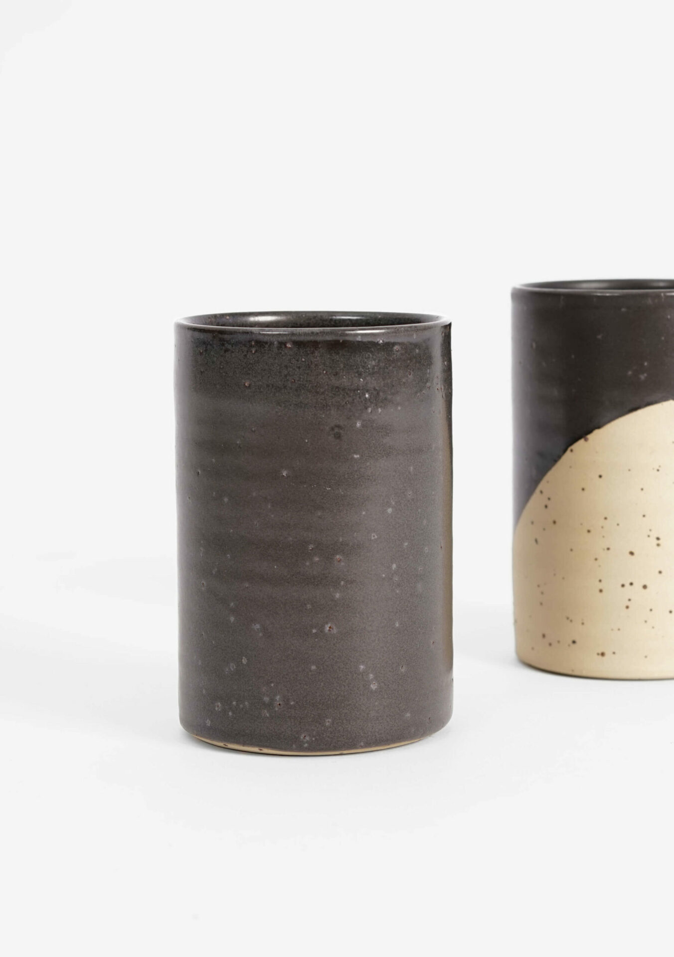 »Burri« Tumbler Mug Black Matt | Genuine Stoneware