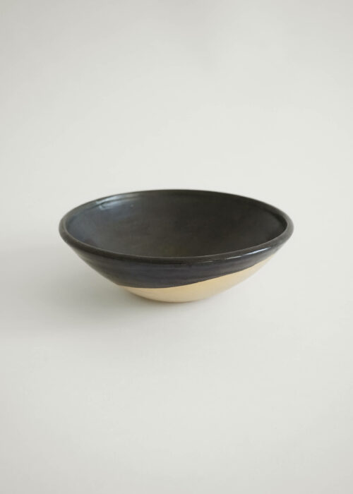 »Baba« Black Semi-glazed Conical Stoneware Bowl