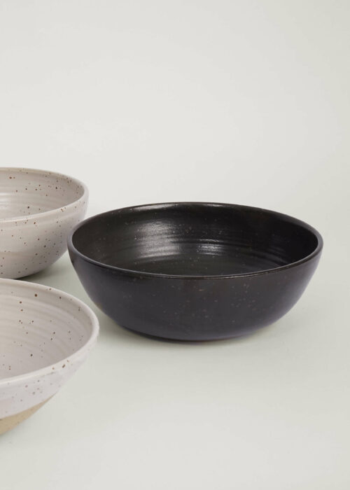 »Wholy« Black Matt Bowl Stoneware Ceramic