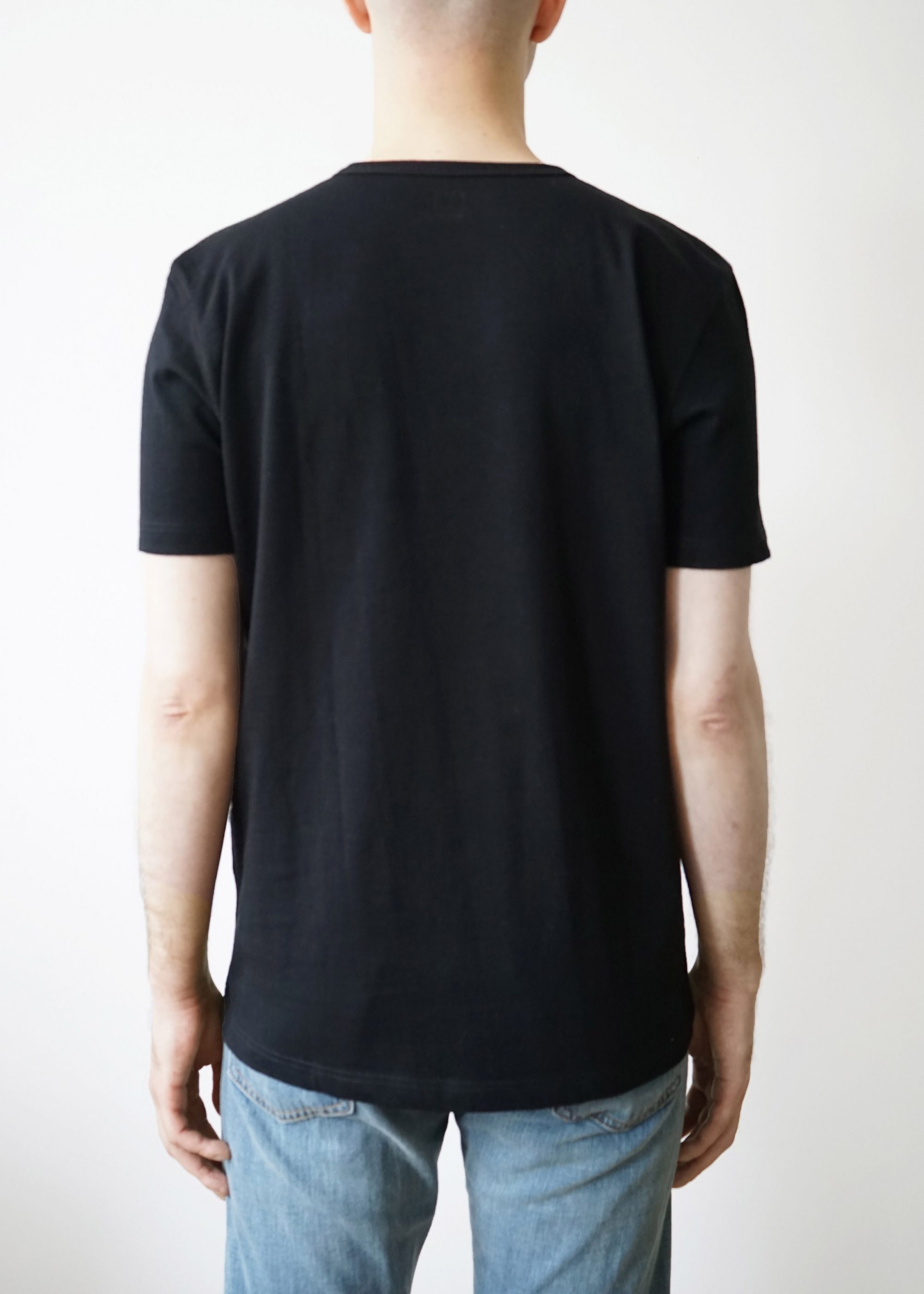 Product image for »Chet« Black Ringer T-Shirt 100% Organic Cotton
