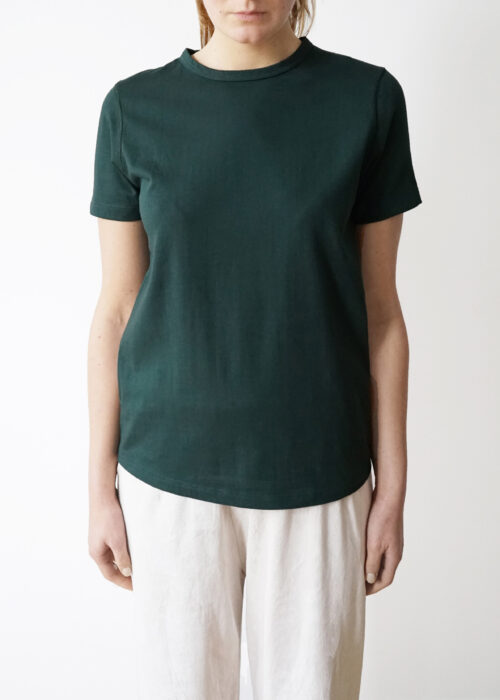 »Baum« Dark Green Ringer T-Shirt 100% Organic Cotton