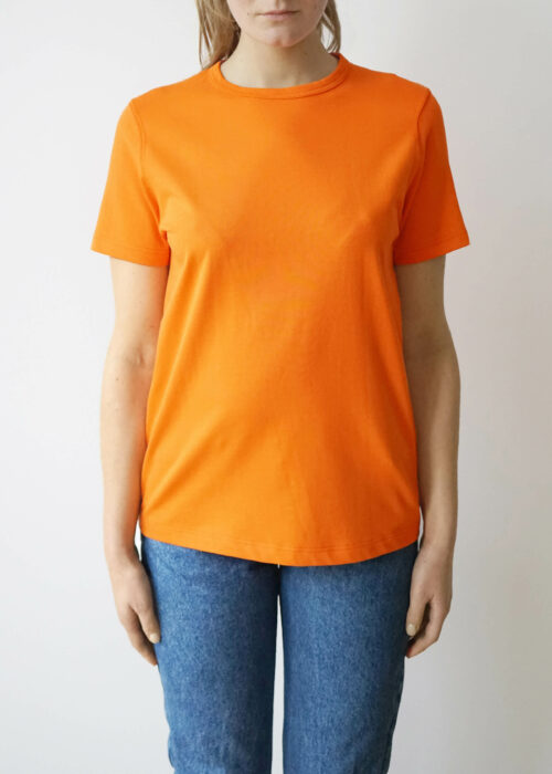 »Christo« Orange Ringer T-Shirt 100% Organic Cotton