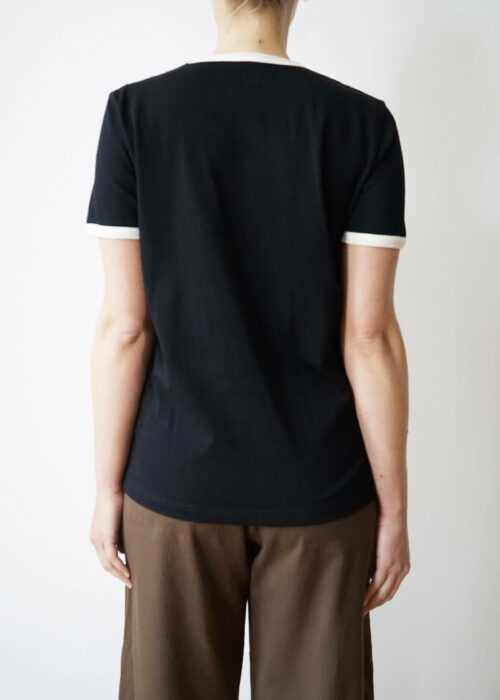 Product thumbnail image for »Kline« Black Ecru Ringer T-Shirt 100% Organic Cotton