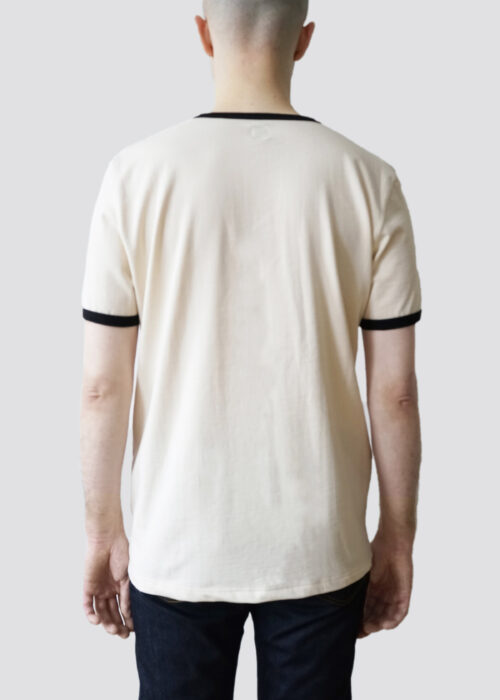 Product thumbnail image for »Lennon« Ecru Black Ringer T-Shirt 100% Organic Cotton