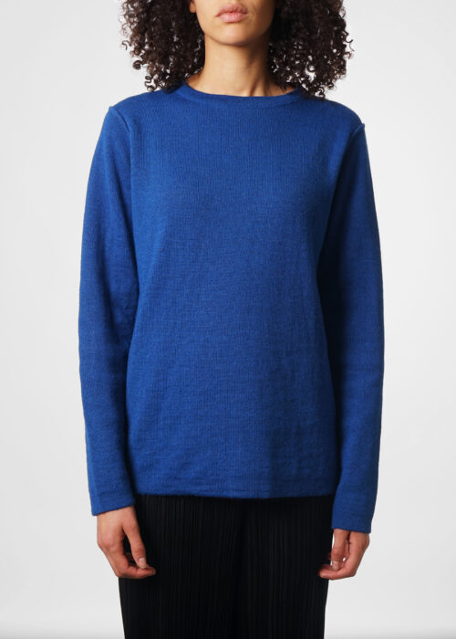 »Harrison« Orange Cobalt Blue Reversible Sweater Alpaca