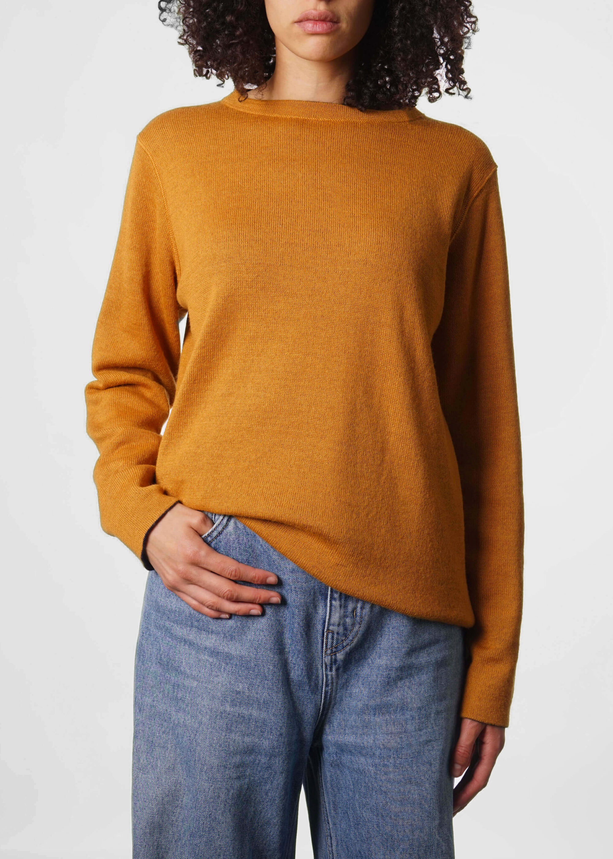Product image for »Blauaras Ochre« Reversible Baby Alpaca Sweater