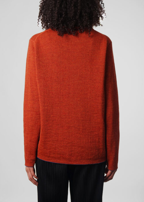 Product thumbnail image for »Harrison« Orange Cobalt Blue Reversible Sweater Alpaca