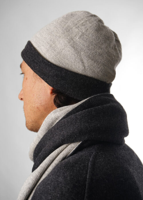 »Sontag« Reversible Beanie Baby Alpaca | Grey