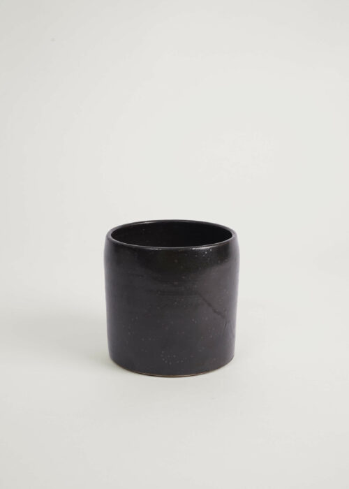 Product thumbnail image for »Burri« Black Cachepot Ø 18 cm | Genuine Stoneware Ceramic