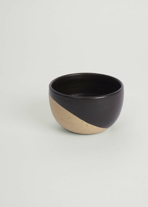 »Baba« Black-Unglazed Tea-Coffee Ceramic Bowl Stoneware