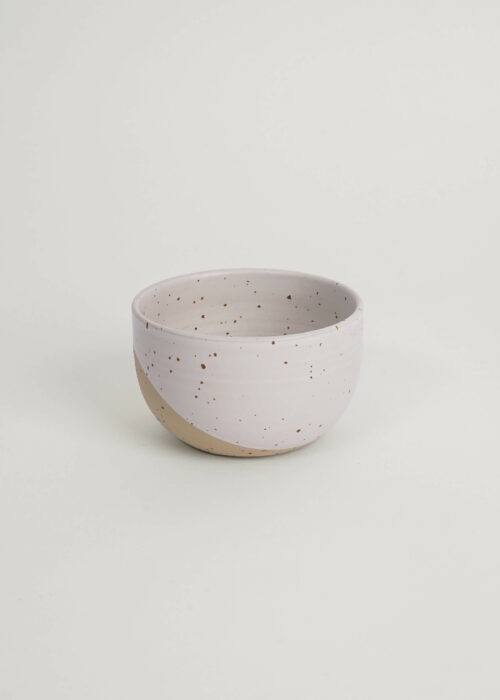 »Lobe« White-Unglazed Tea-Coffee Ceramic Bowl Stoneware