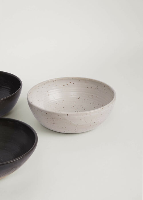 »Wildenhain« White Speckled Stoneware Bowl