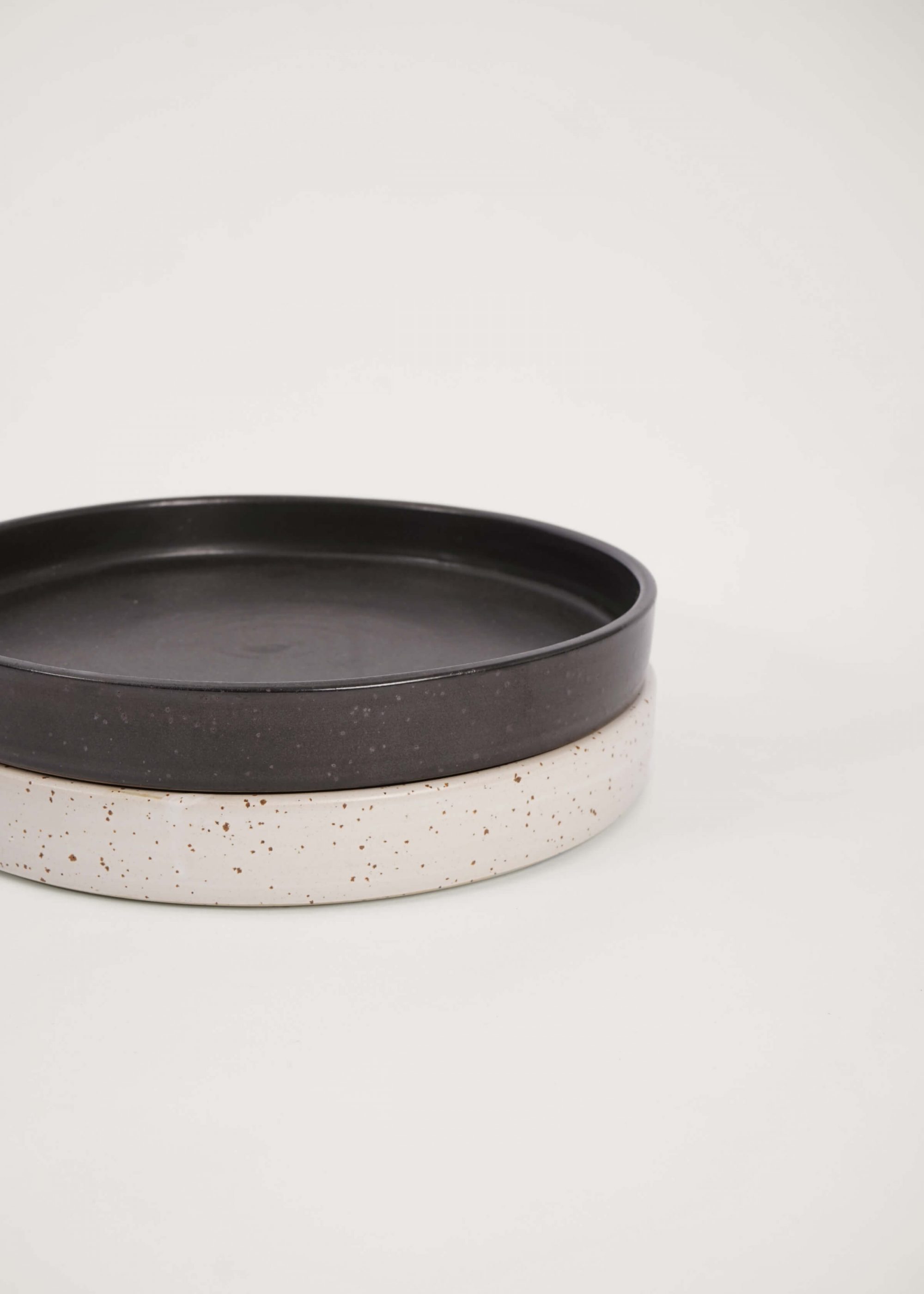 Product image for »Geodesic Black« Large Tray Plate Ménage | Genuine Stoneware Ceramic