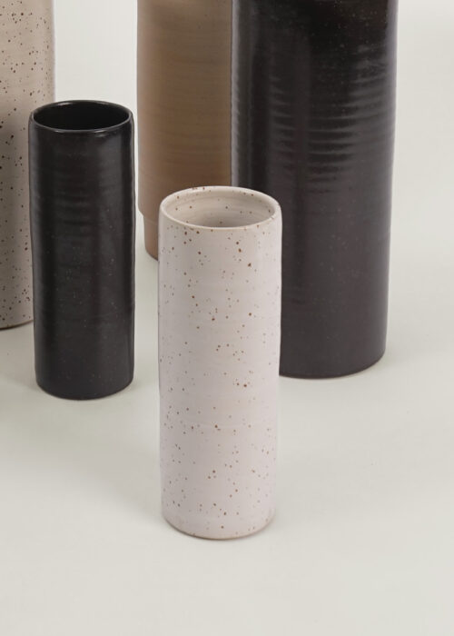 »Syrinx White« Small Ceramic Vase | Genuine Stoneware Ceramic