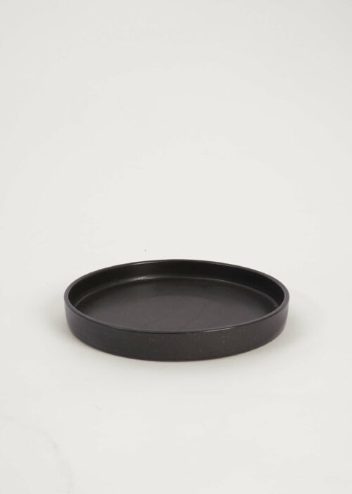 Product thumbnail image for »Geodesic Black« Large Tray Plate Ménage | Genuine Stoneware Ceramic