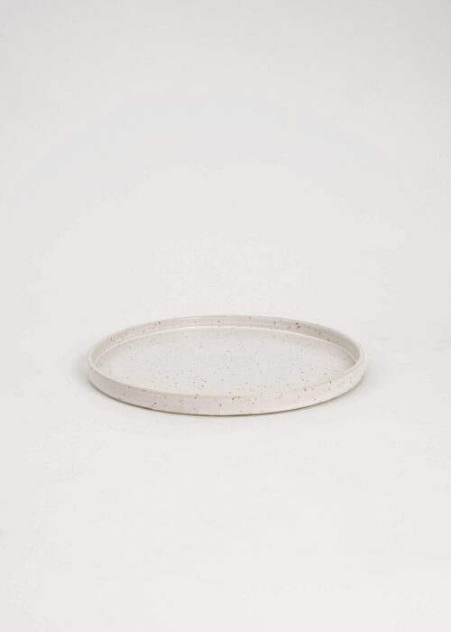 »Hotu White« Matt Stoneware High Rim Plate 27 cm