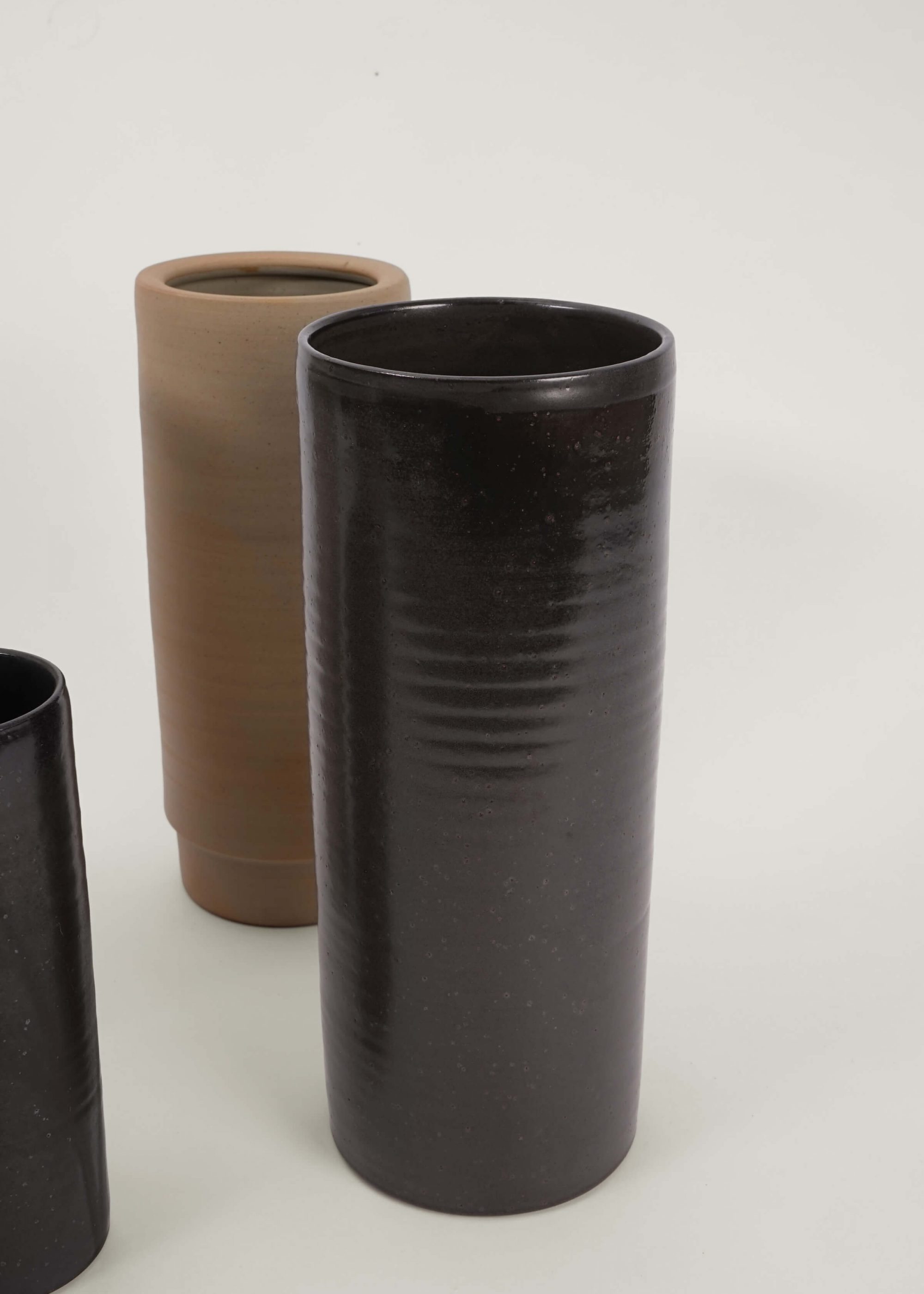 Product image for »Torus Black« Large Ceramic Vase | Genuine Stoneware