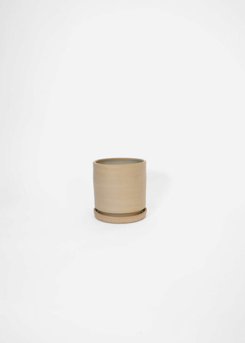 Product thumbnail image for »Beuys« Unglazed Plant Pot + Saucer Ø 25 cm | Genuine Stoneware Ceramics