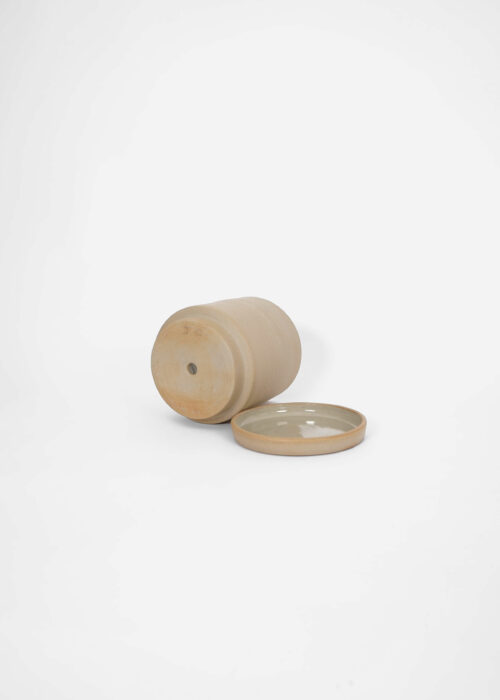 Product thumbnail image for »Beuys« Unglazed Plant Pot + Saucer Ø 18 cm | Genuine Stoneware Ceramics
