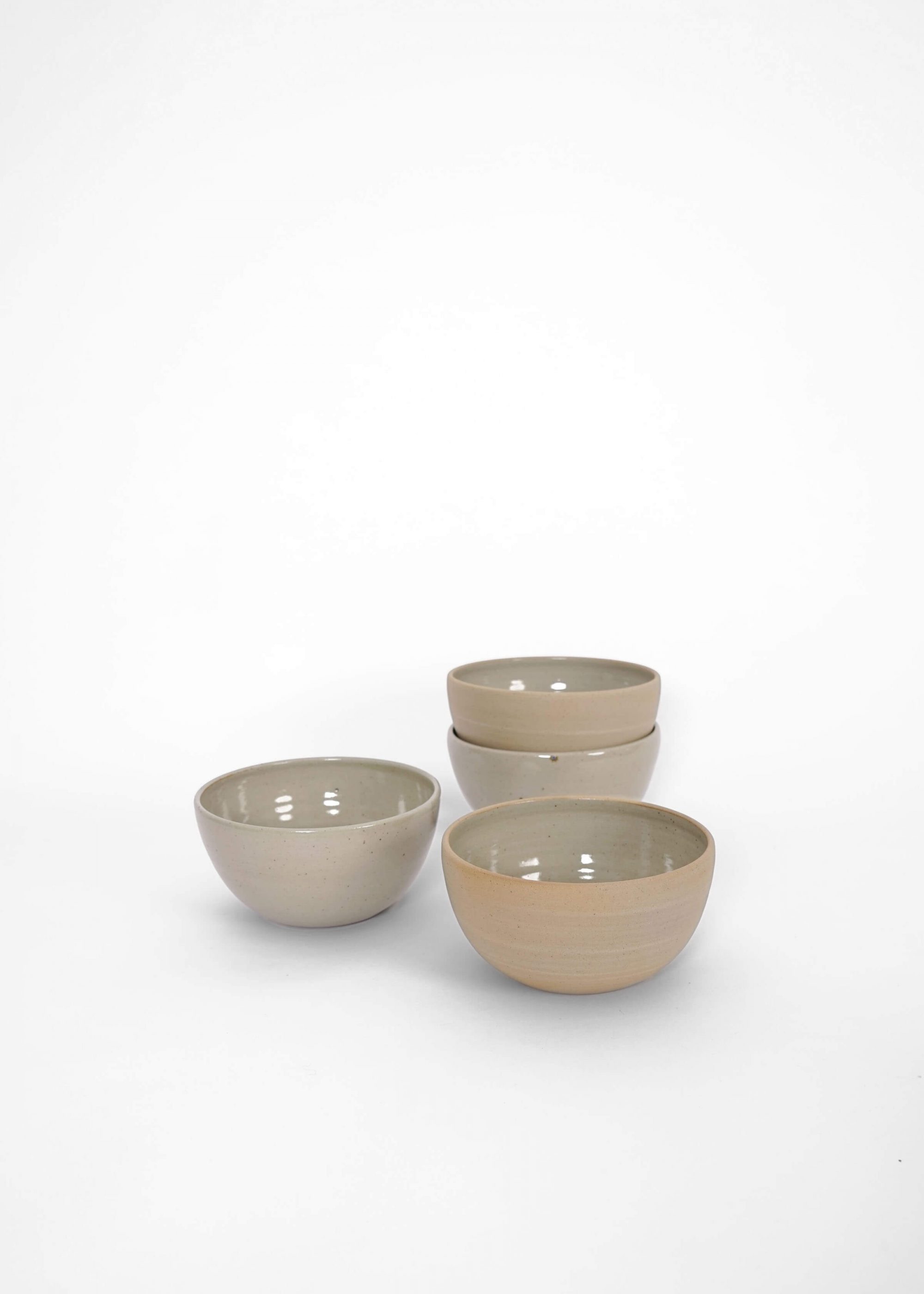 Product image for »Singular« Unglazed Grey High Bowl 4-Set | Genuine Stoneware