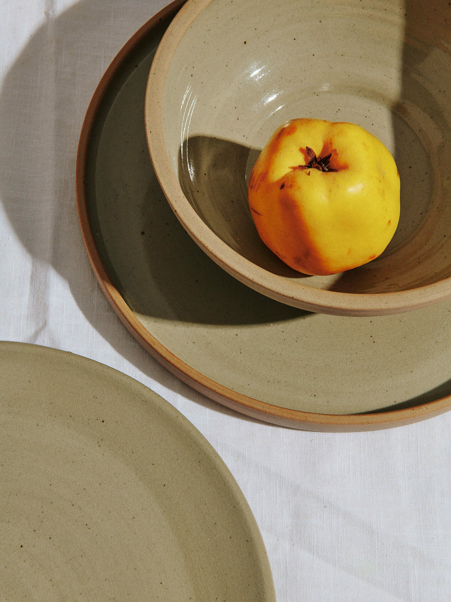 Unglazed Bowl with Base made from grey Stoneware in Germany