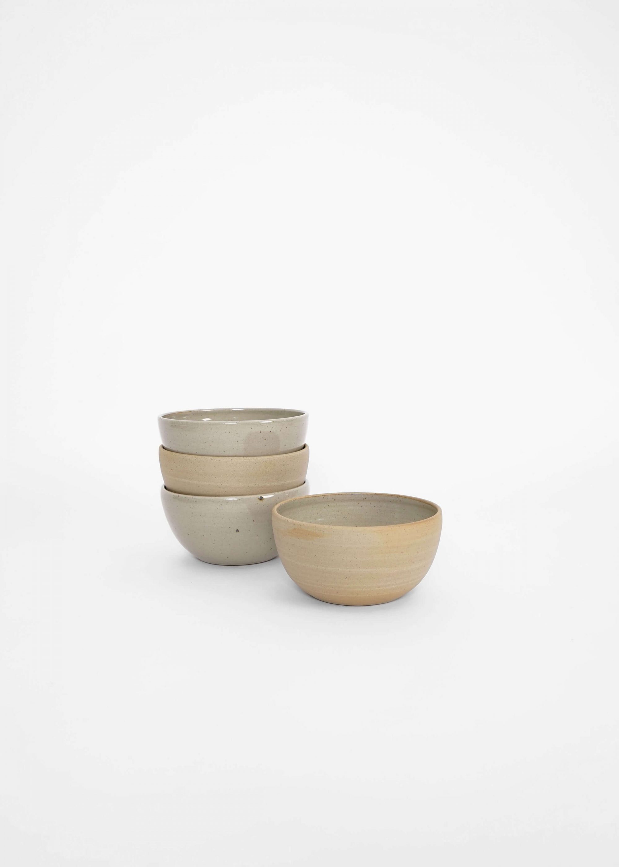 Product image for »Singular« Unglazed Grey High Bowl 4-Set | Genuine Stoneware