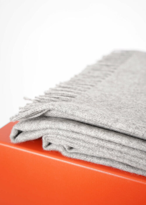 Product thumbnail image for »Odem« Woven Throw Blanket | Light Grey