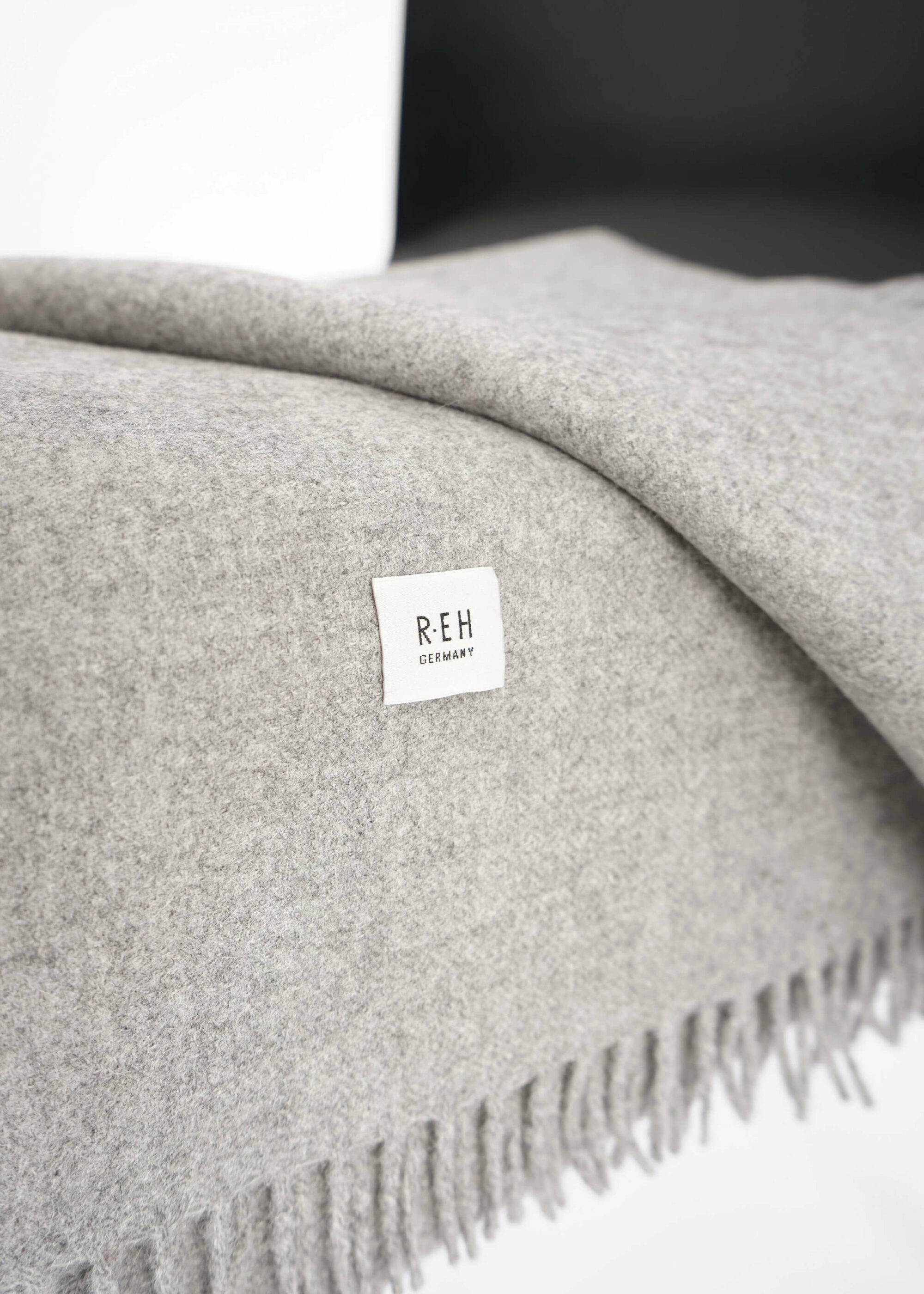 Product image for »Odem« Woven Throw Blanket | Light Grey