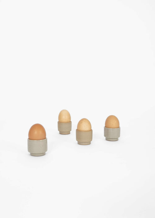 Product thumbnail image for »Brutal & Beuys« Egg Cup 4-Set | Handmade Stoneware Ceramic