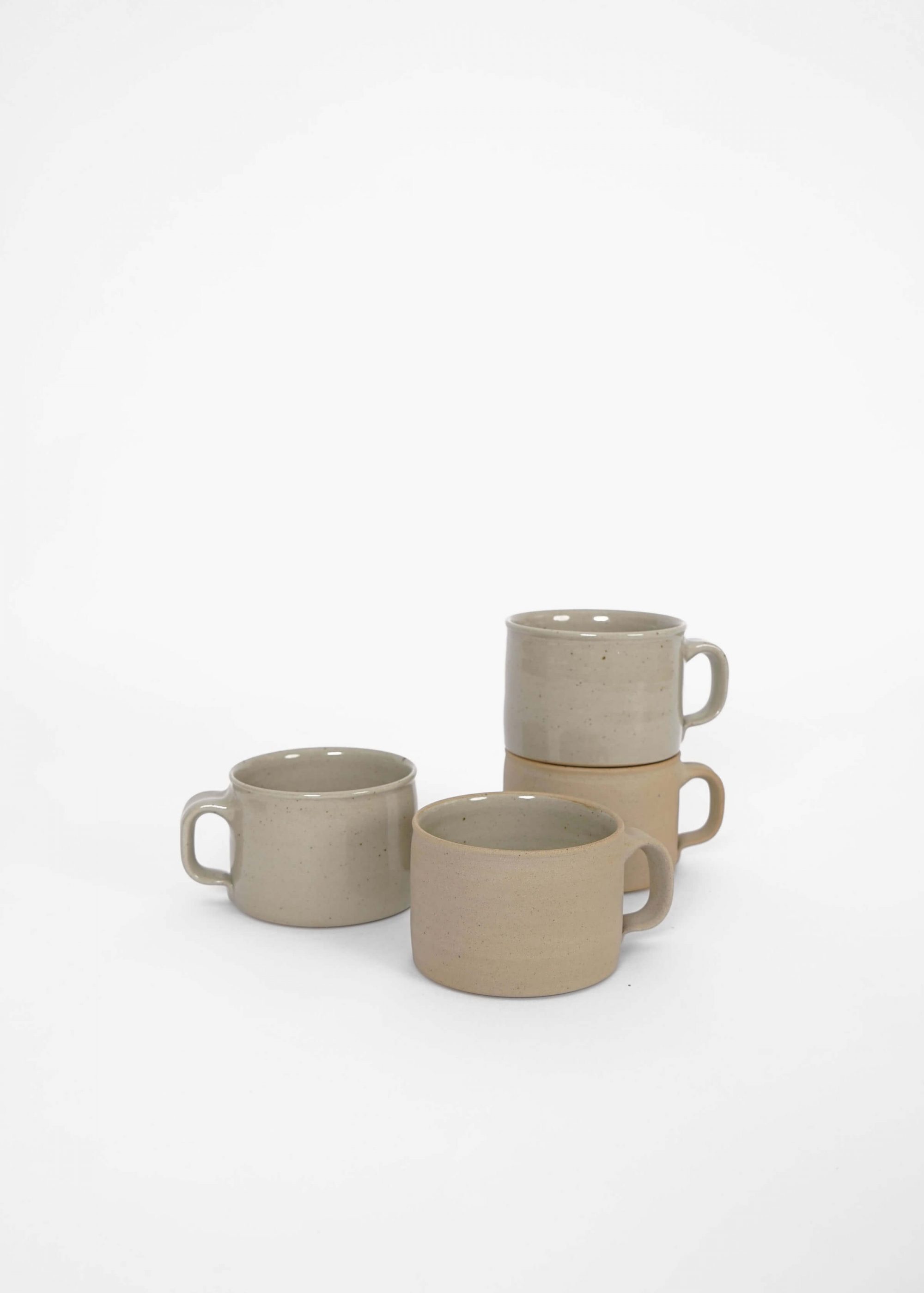 Product image for »Brutal & Beuys« Cup Set Grey Unglazed | Genuine Stoneware