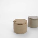 Ceramic Jar for jam, salt, sugar, herbs or tea. Dishwasher-proof Jar is hand-thrown in Germany