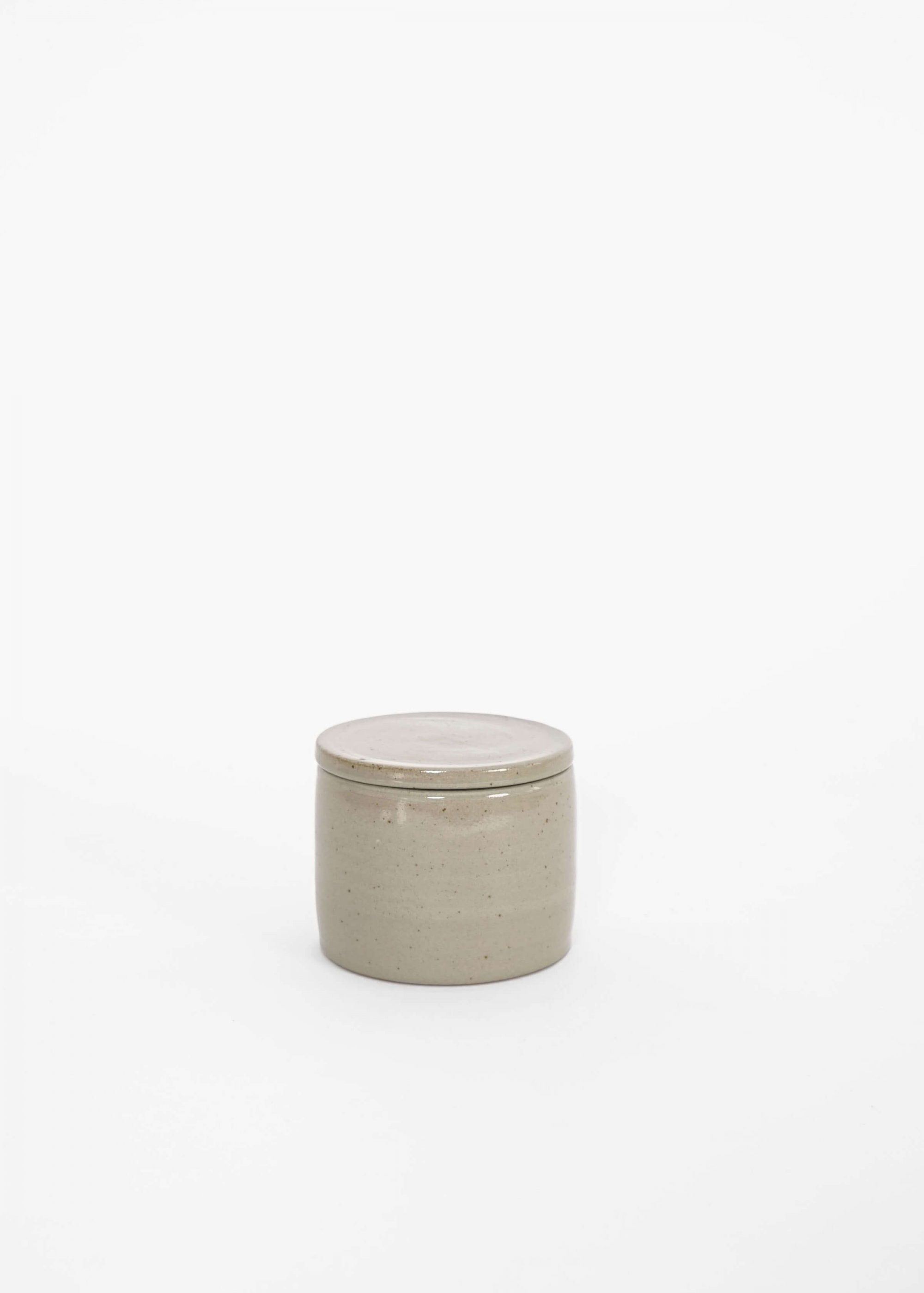Product image for »Brutal« Grey Jar with Lid | Genuine Stoneware