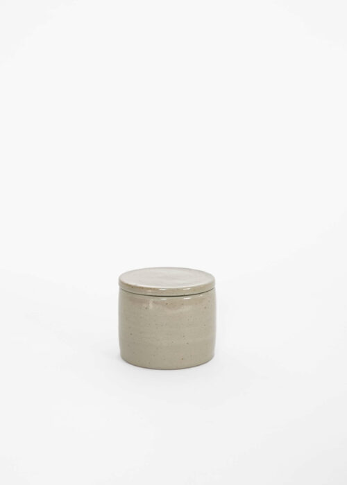 »Brutal« Grey Jar with Lid | Genuine Stoneware