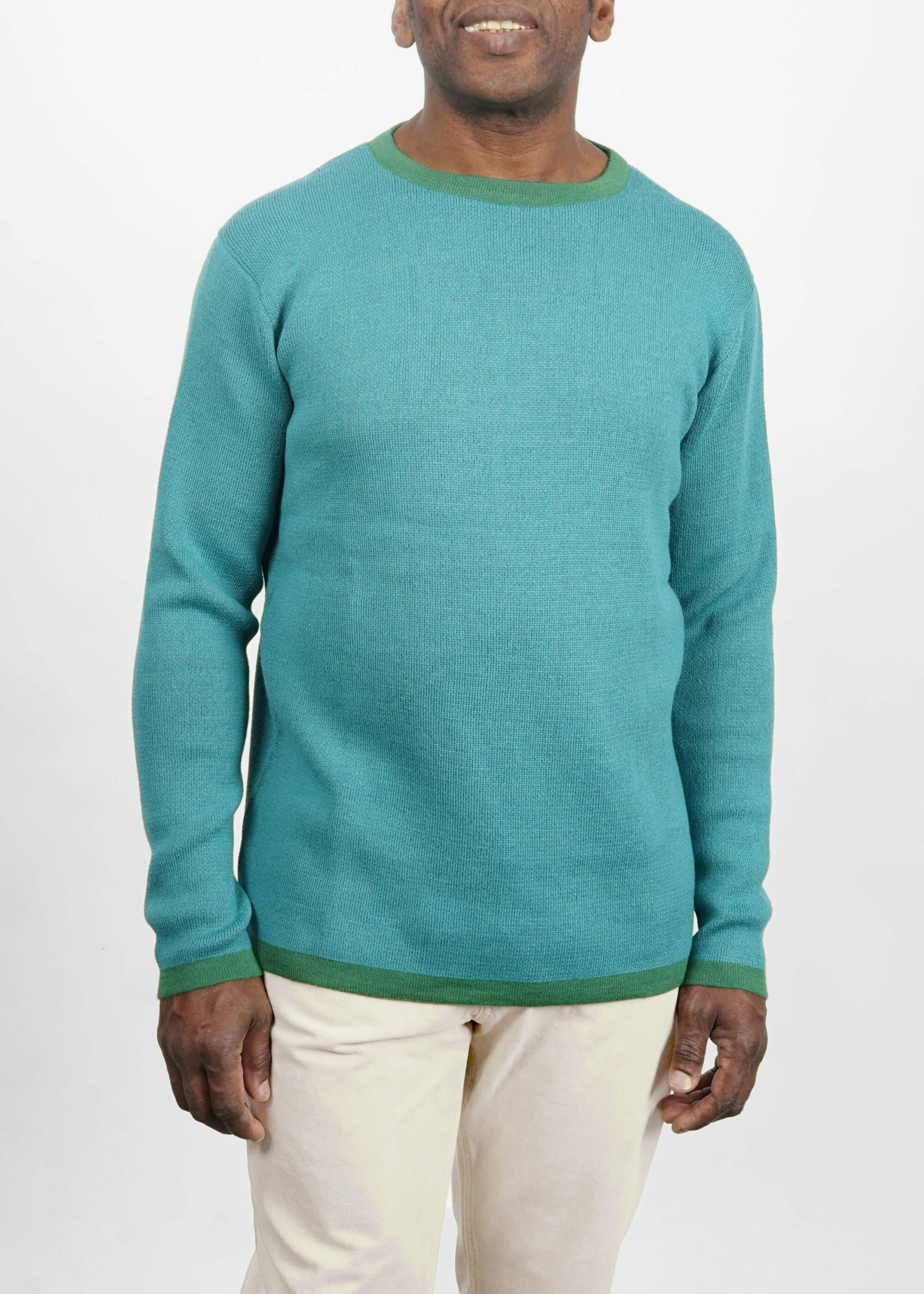 Product image for »Hockney« Sweater Baby Alpaca | Turquoise Green