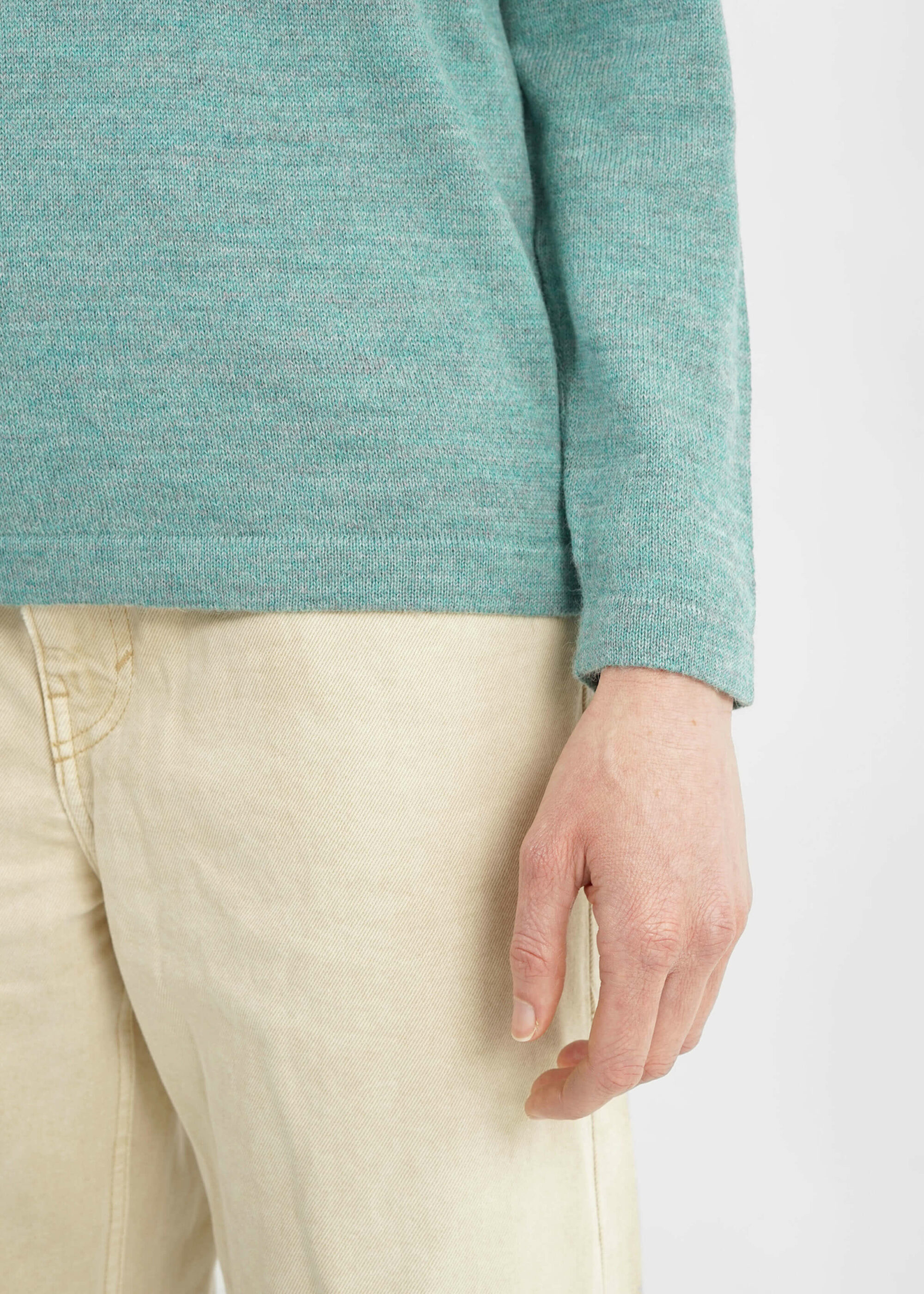 Product image for »Aqua« Turquoise Light-Weight Sweater Baby Alpaca