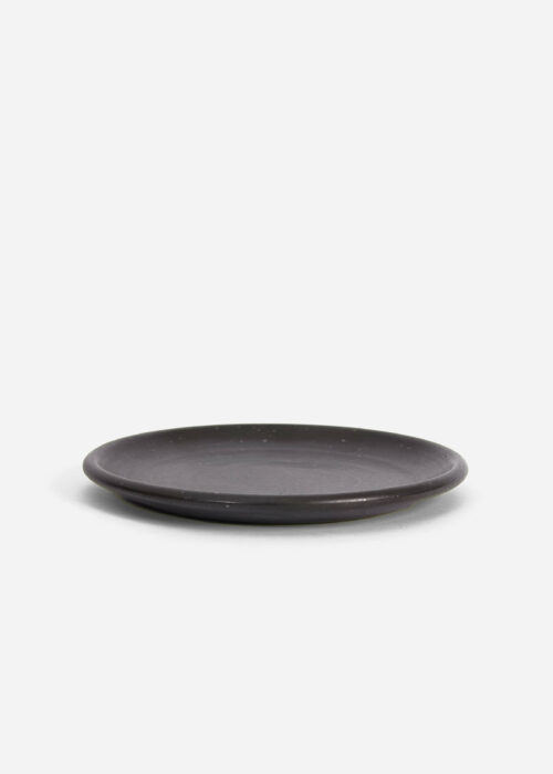 Product thumbnail image for »Burri« Black Matt Saucer Plate Ø 14 cm | Genuine Stoneware Ceramic